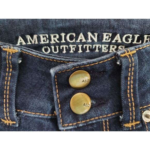 AMERICAN EAGLE Women's Size 2 Jeans Artist Crop Super Stretch Logo Waist 26" - Picture 3 of 8